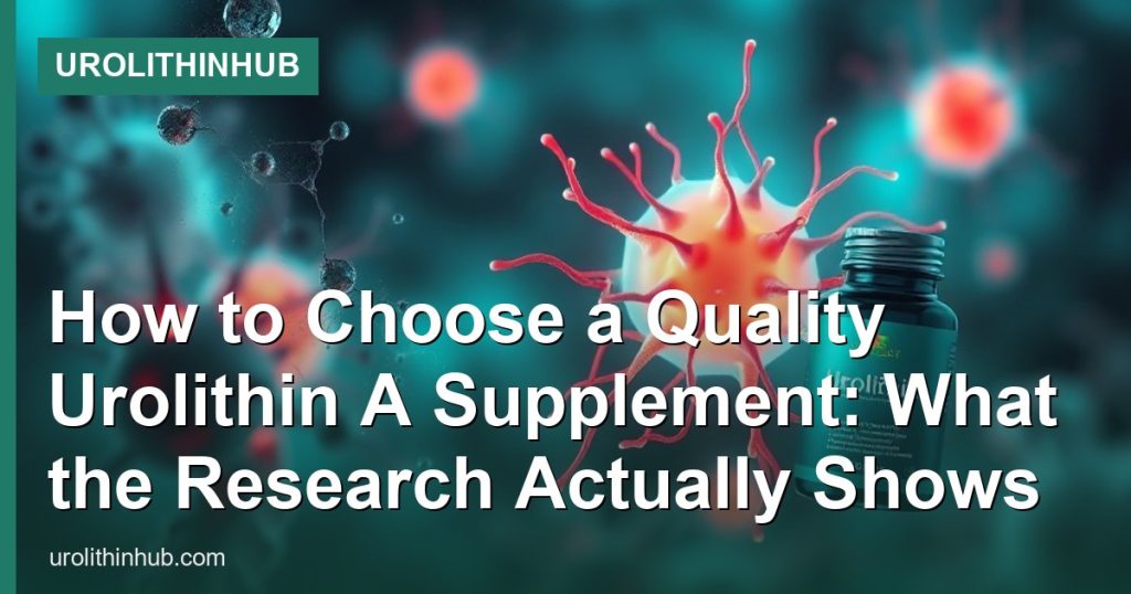 How to Choose a Quality Urolithin A Supplement: What the Research Actually Shows - UrolithinHub
