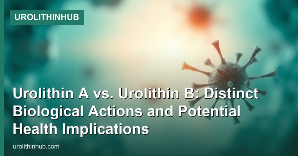 Urolithin A vs. Urolithin B: Distinct Biological Actions and Potential Health Implications - UrolithinHub